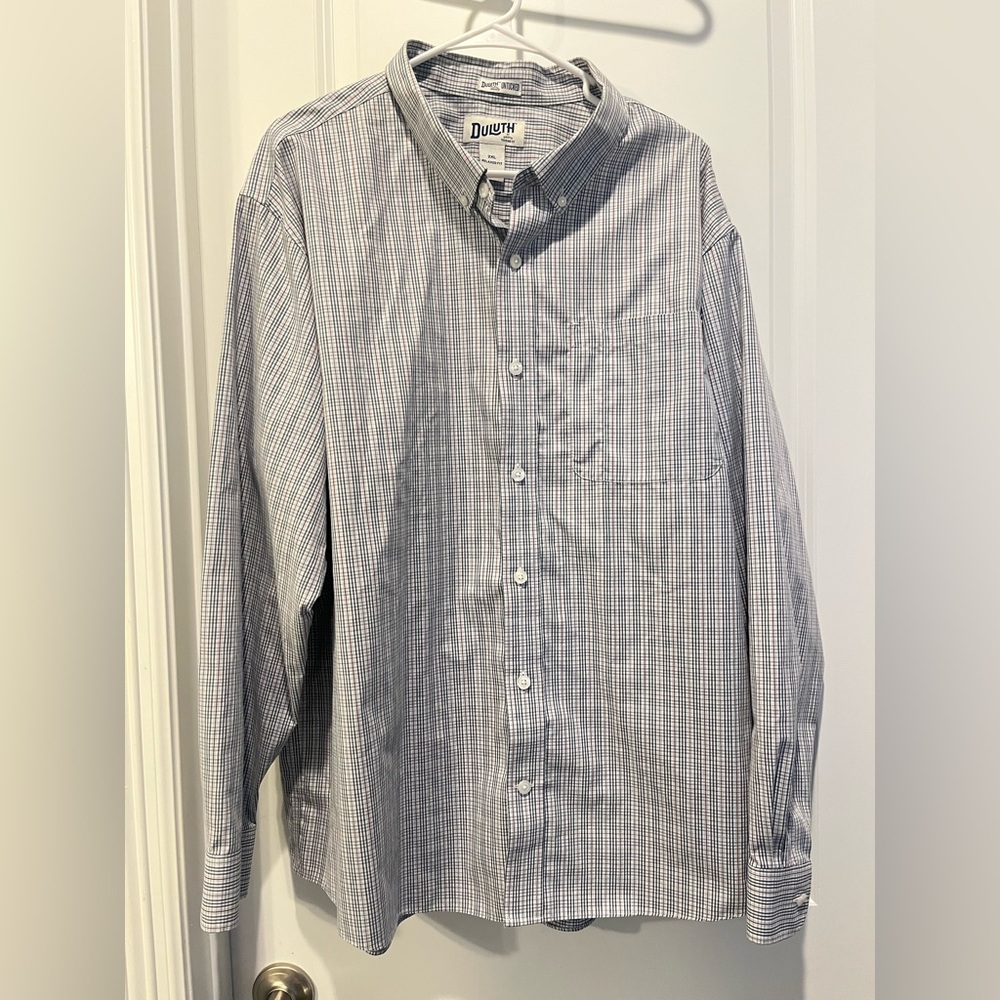 DULUTH  Men's UNTUCKED RELAXED FIT BD LS Multicolor Plaid Cotton Shirt Size 2XL